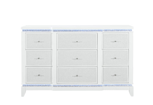 ALINA WHITE DRESSER WITH LED - Furniture House (VA)