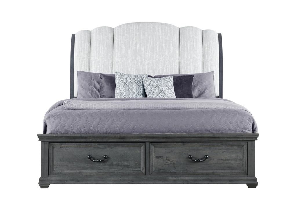 ROWAN GREY STORAGE KING BED