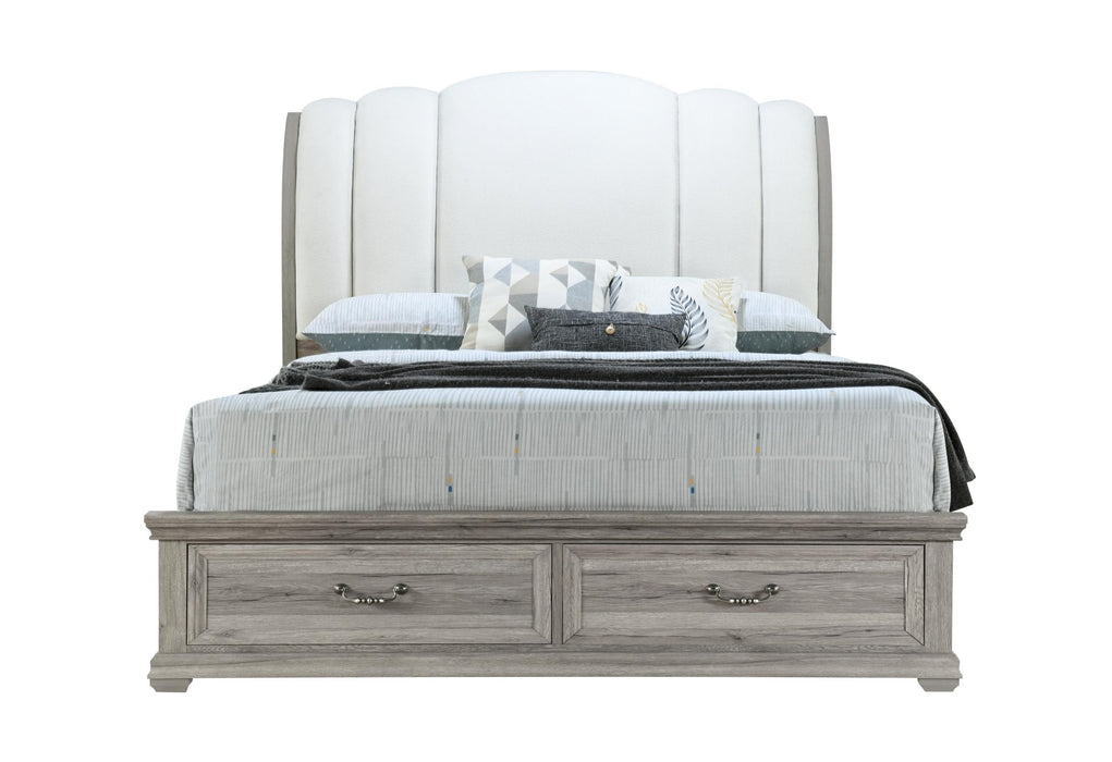 ROWAN NATURAL KING BED WITH STORAGE