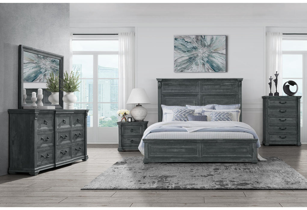 TATUM GREY QUEEN BED GROUP WITHOUT STORAGE - Furniture House (VA)
