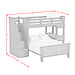 Hampton Kids Over Loft with Staircase and Desk with Speaker - Furniture House (VA)