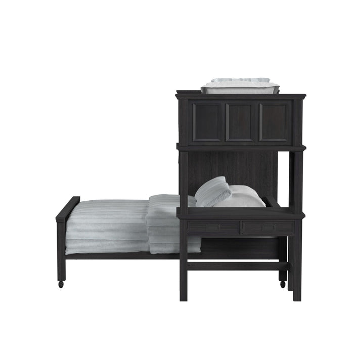 Hampton Kids Over Loft with Staircase and Desk with Speaker - Furniture House (VA)