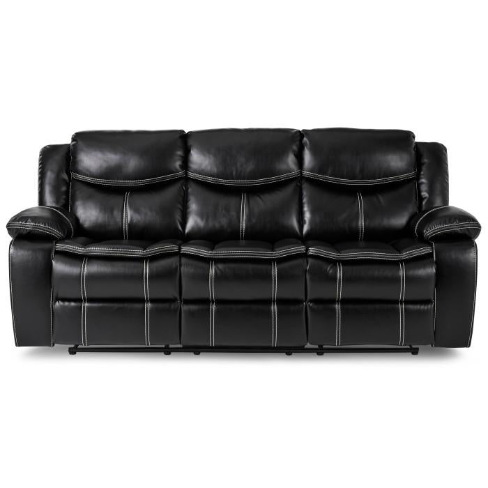 Bastrop Double Reclining Sofa in Black 8230BLK-3