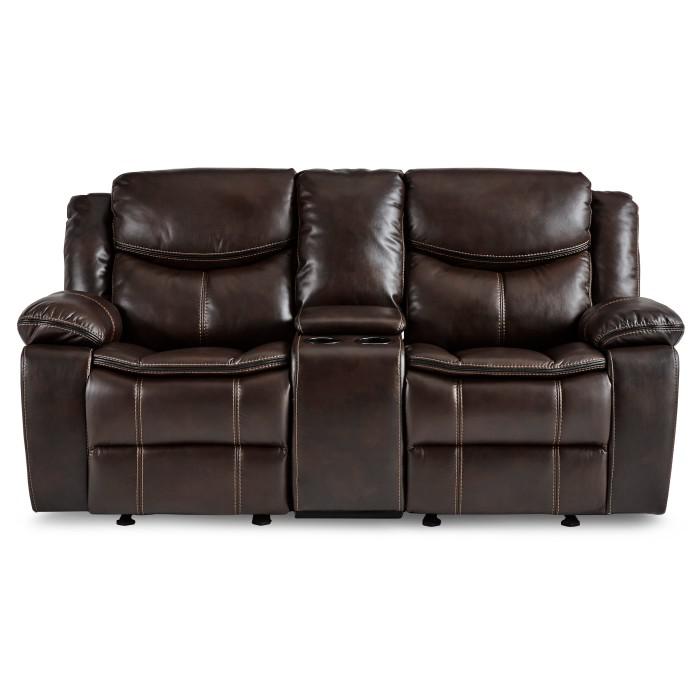Bastrop Double Glider Reclining Loveseat in Brown 8230BRW-2