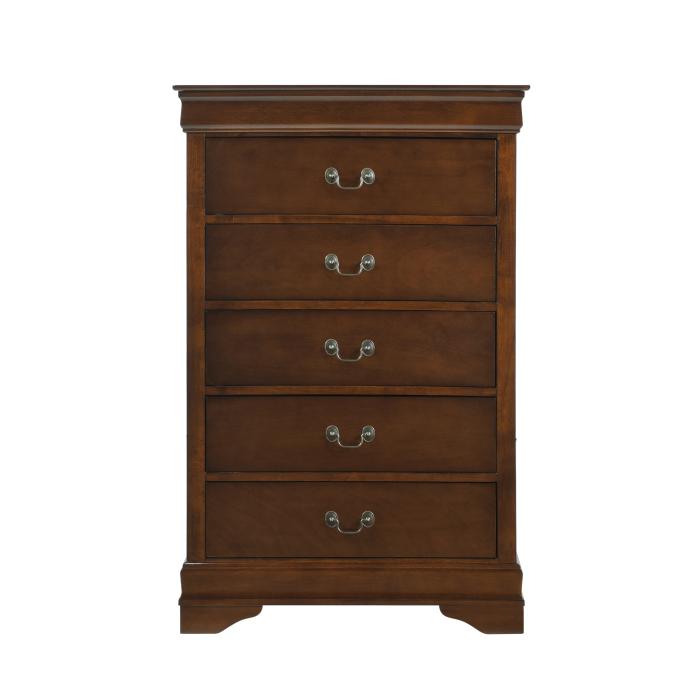 Mayville 5 Drawer Chest in Brown Cherry 2147-9