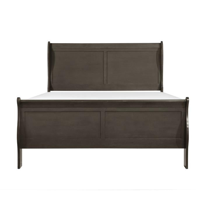 Mayville Queen Sleigh Bed in Gray