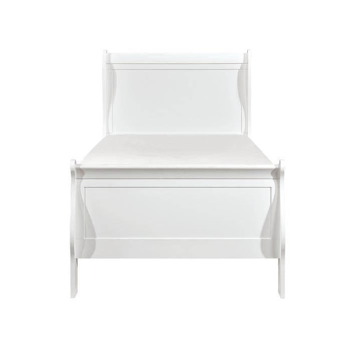 Mayville Twin Sleigh Bed in White