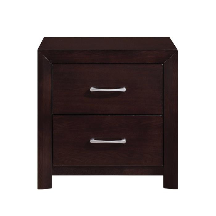 Edina 2 Drawer Nightstand in Espresso-Hinted Cherry 2145-4