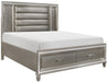 Tamsin Queen Upholstered Storage Bed in Silver Grey Metallic 1616-1* - Furniture House (VA)
