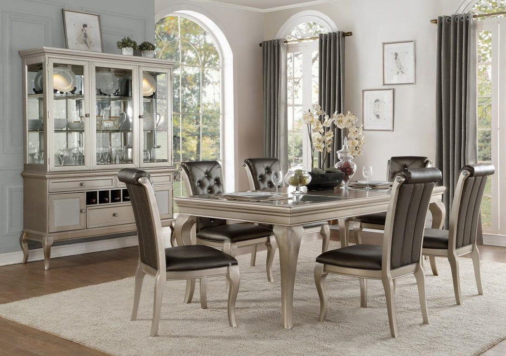Homelegance Crawford Dining Table in Silver 5546-84