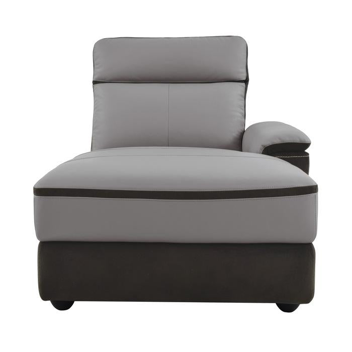 Laertes Right Side Chaise in Taupe Gray 8318-5R