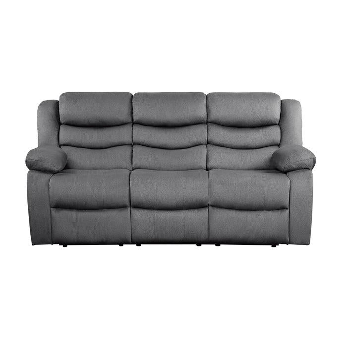 Discus Double Reclining Sofa in Gray 9526GY-3