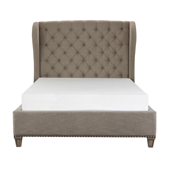 Vermillion Queen Upholstered Panel Bed in Gray 5442-1*