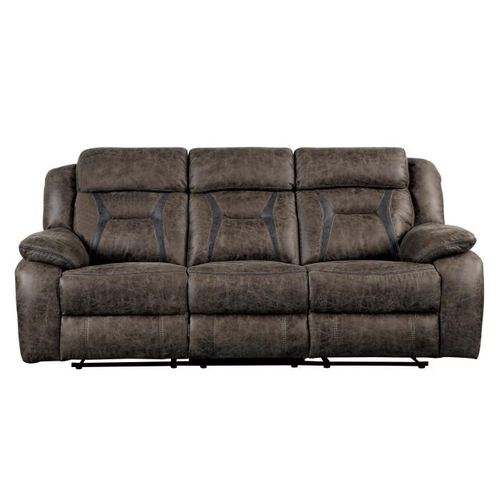 Madrona Double Reclining Sofa in Dark Brown 9989DB-3