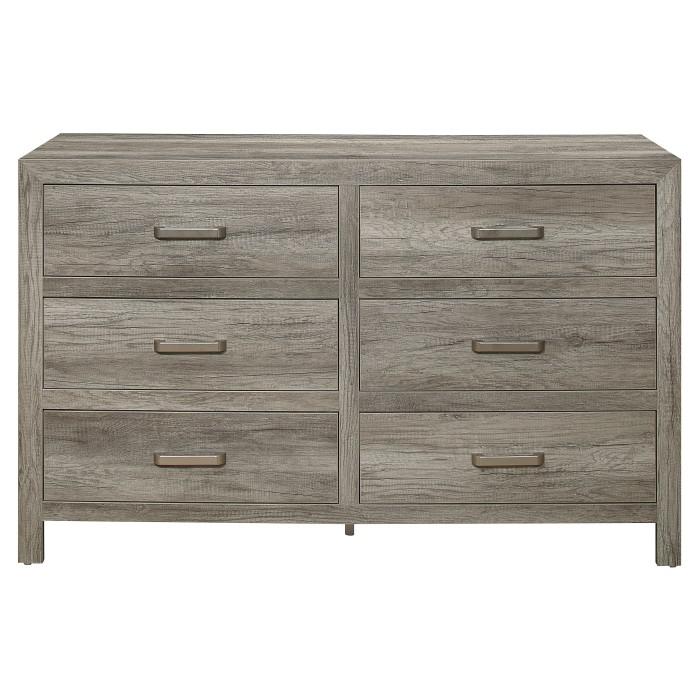 Mandan 6 Drawer Dresser in Weathered Gray 1910GY-5
