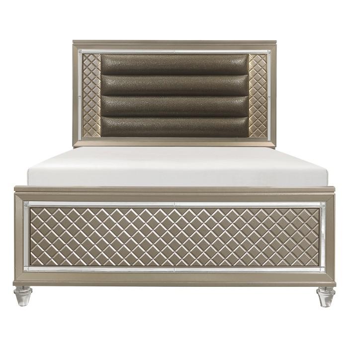 Youth Loudon Full Platform Bed in Champagne Metallic B1515F-1*