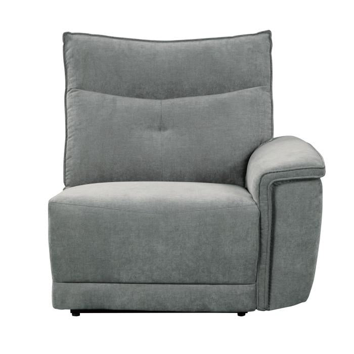 Tesoro Right Side Reclining Chair in Dark Gray 9509DG-RR