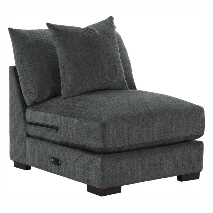 Worchester Armless Chair in Gray 9857DG-AC