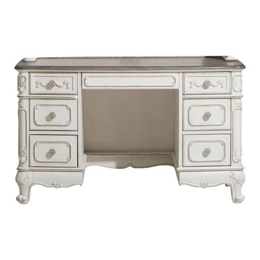 Homelegance Cinderella Writing Desk in Antique White with Grey Rub-Through image
