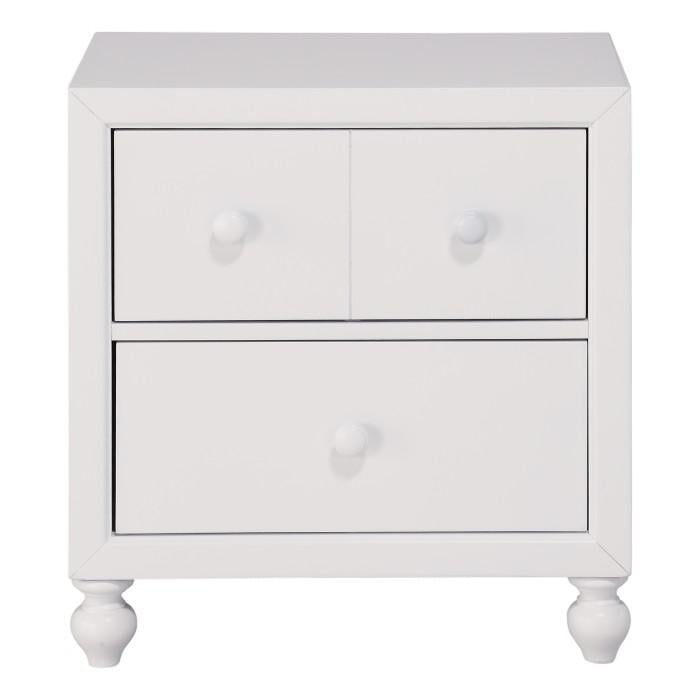 Wellsummer 2 Drawer Nightstand in White 1803W-4