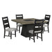 Jemma Square Table w/ Grey Top & Dark Espresso Base - Furniture House (VA)