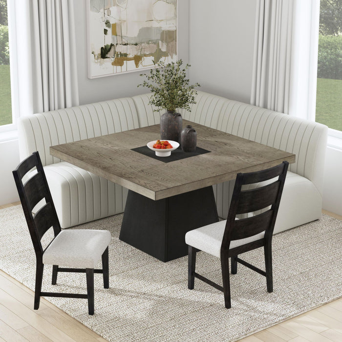 Jemma Square Table w/ Grey Top & Dark Espresso Base - Furniture House (VA)