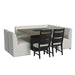 Jemma Square Table w/ Grey Top & Dark Espresso Base - Furniture House (VA)
