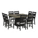 Jemma Square Table w/ Grey Top & Dark Espresso Base - Furniture House (VA)
