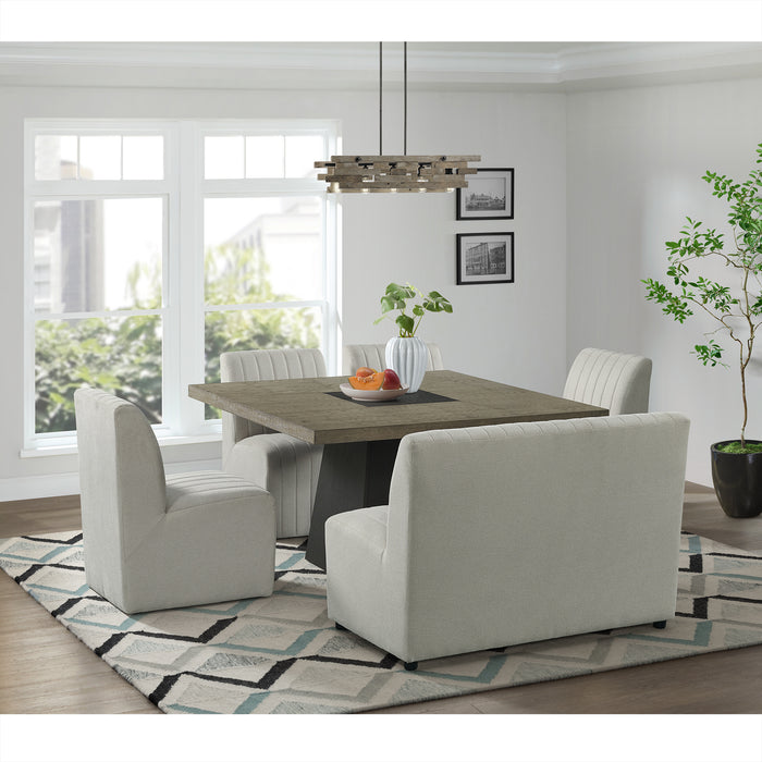 Jemma Standard Height Dining Set in Grey-Square Table and Four Chairs