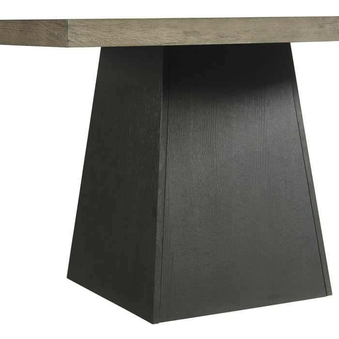 Jemma Square Table w/ Grey Top & Dark Espresso Base - Furniture House (VA)