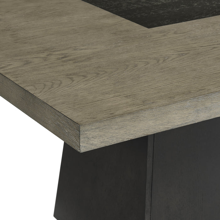 Jemma Square Table w/ Grey Top & Dark Espresso Base - Furniture House (VA)