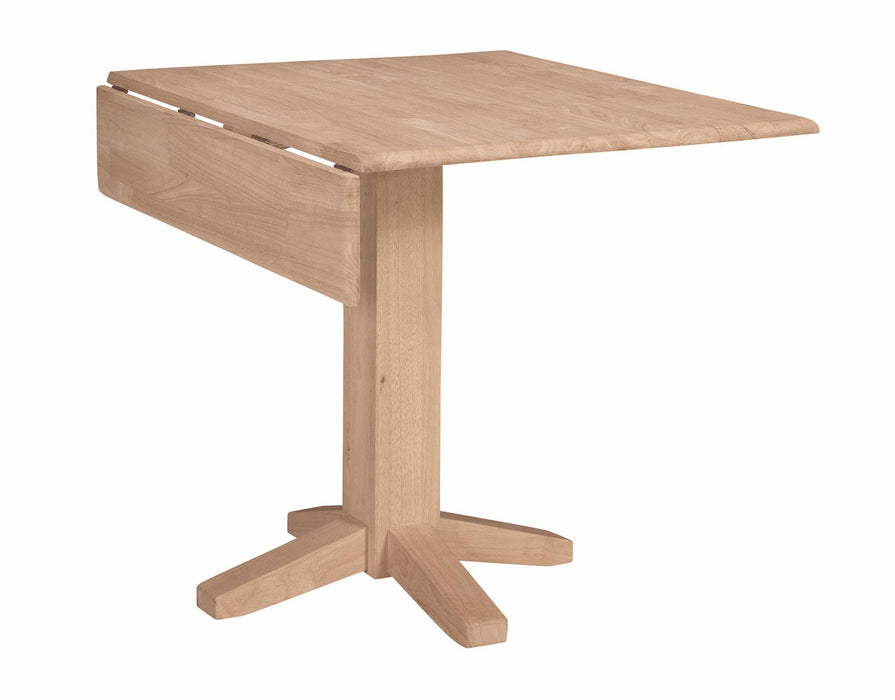 Standard Dining Square Drop Leaf Pedestal Table