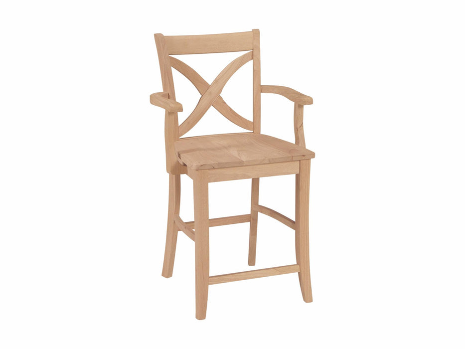 Stools 24'' Vineyard Arm Counter Stool