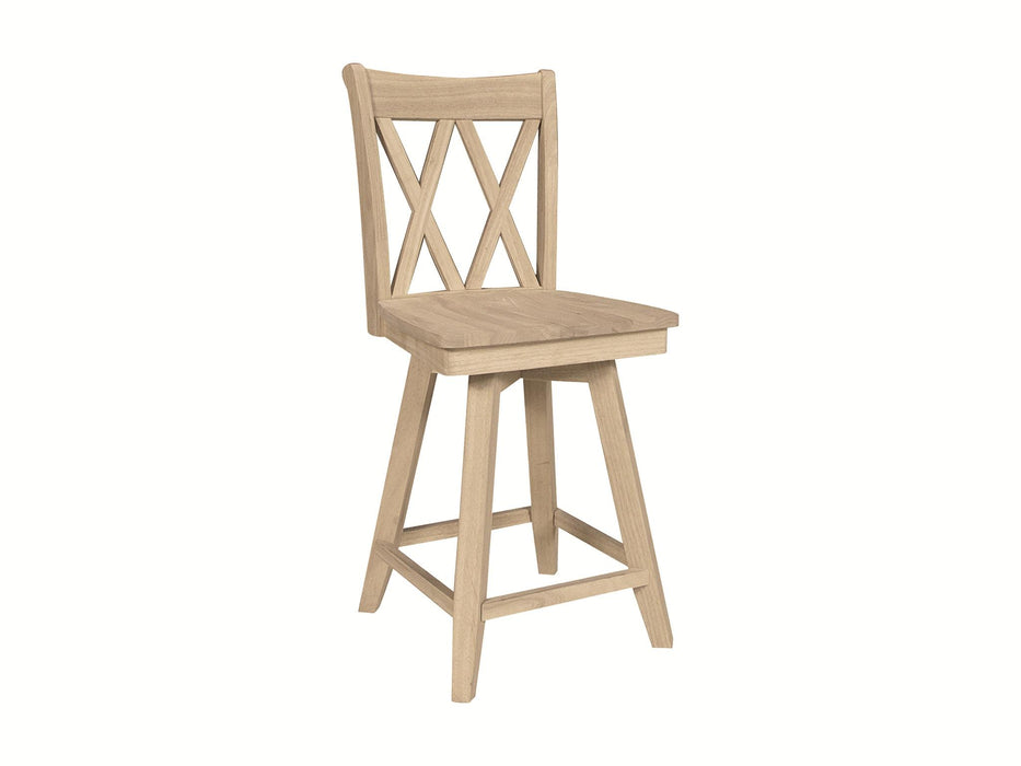 Stools 24'' XX Back Swivel Counter Stool