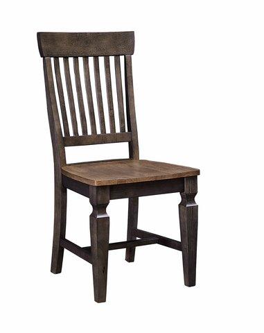 Vista Slatback Chair (Built) In Hickory & Coal
