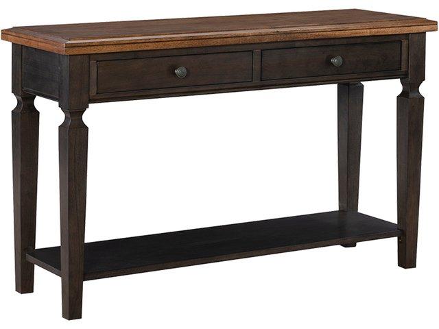 Vista Sofa Table (Rta) In Hickory & Coal