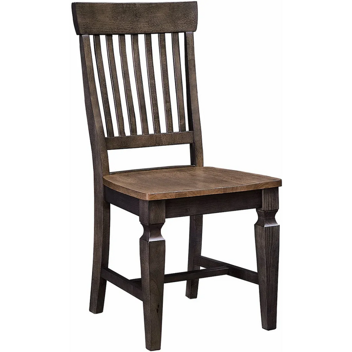 Vista Slatback Chair (Rta) In Hickory & Coal
