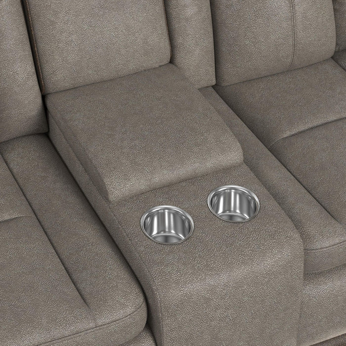 Lantana 3PC Living Room Set in Rocky Grey/Brown-Sofa, Loveseat & Recliner