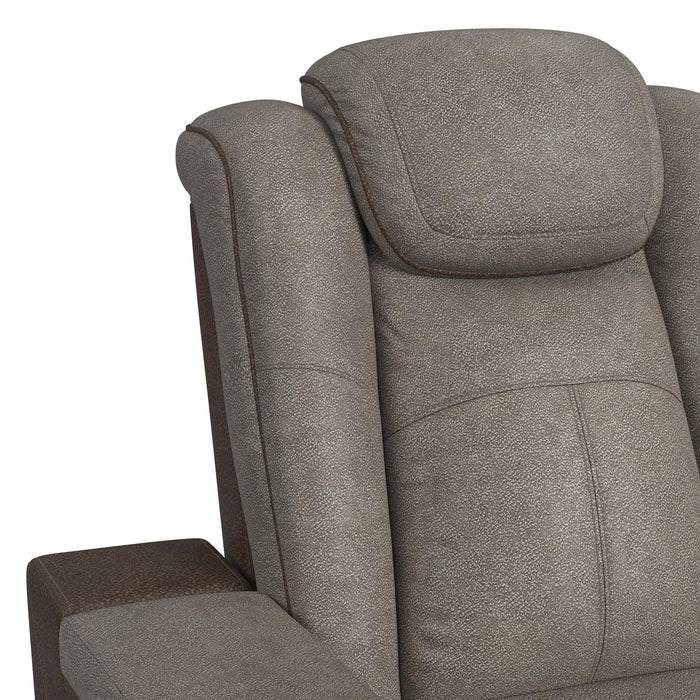Lantana Power Motion Sofa with Power Headrest, Led, DDT, reading light and PWS in Rocky Grey/Brown