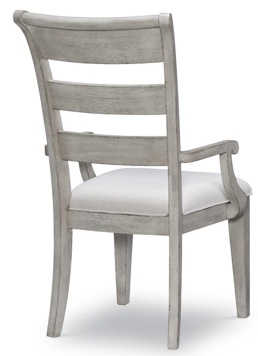 Legacy Classic Belhaven Ladder Back Arm Chair in Weathered Plank (Set of 2)