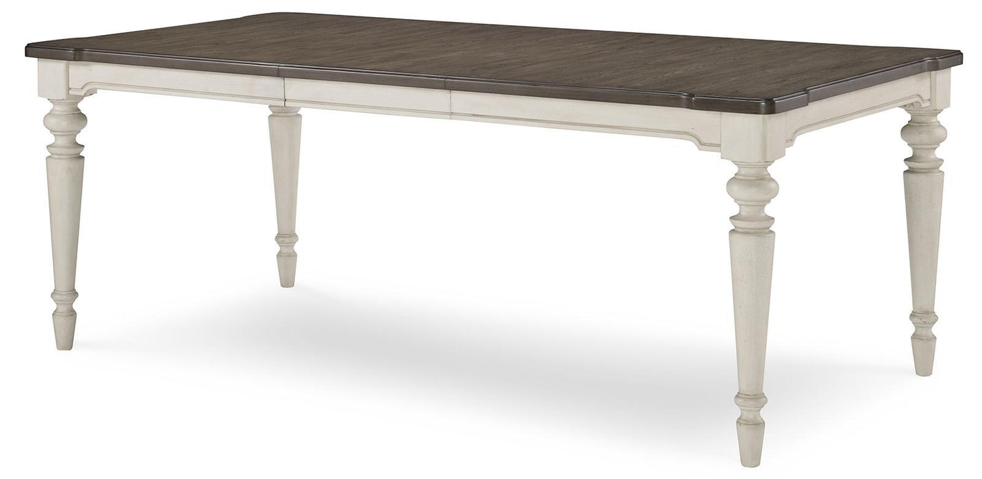 Legacy Classic Brookhaven Leg Dining Table in Vintage Linen/ Rustic Dark Elm