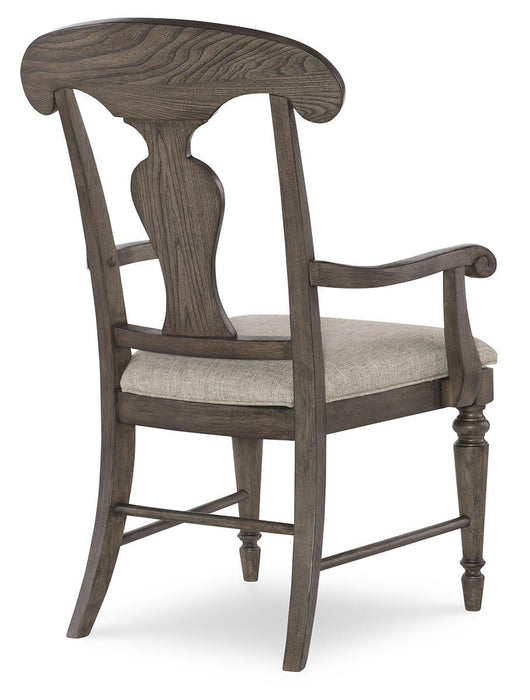 Legacy Classic Brookhaven Splat Back Arm Chair in Rustic Dark Elm (Set of 2)
