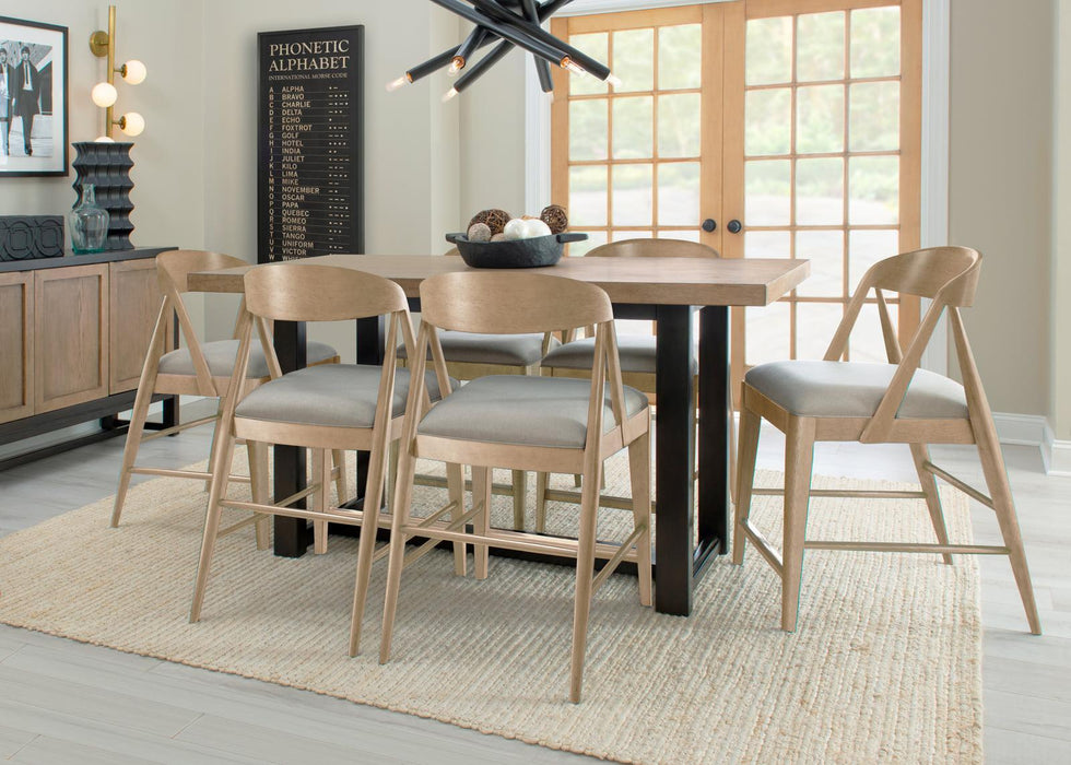 Legacy Classic Duo Counter Height Table in Black Bean/Light Latte