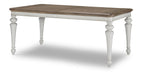 Legacy Classic Farmdale Rectangular Leg Table in Taupe/White image