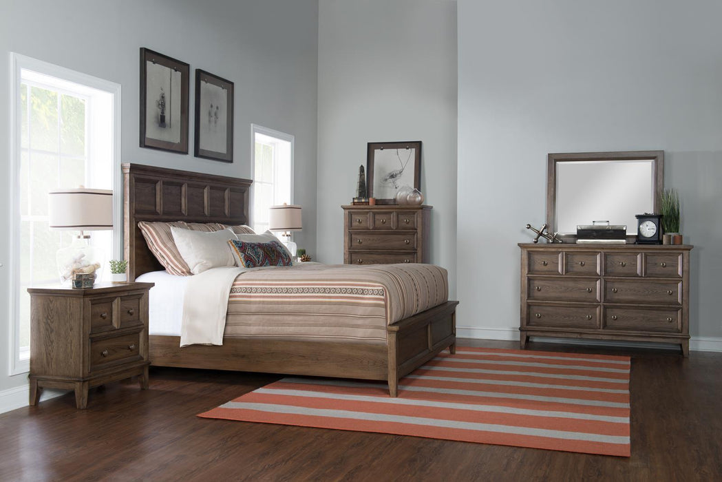 Legacy Classic Forest Hills California King Panel Bed in Classic Brown