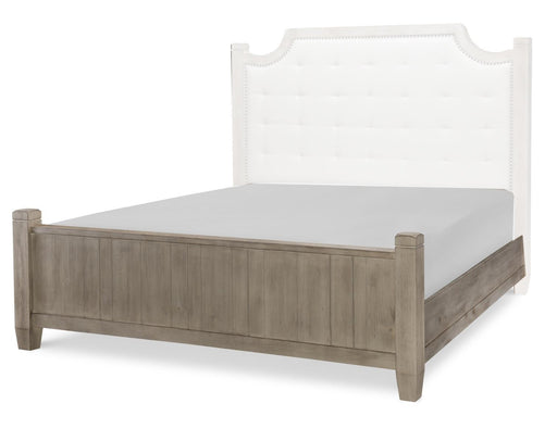 Legacy Classic Furniture Monteverdi by Rachael Ray Upholstered Low Post Queen Bed (FB and Rails Only) in Sun-Bleached Cypress image