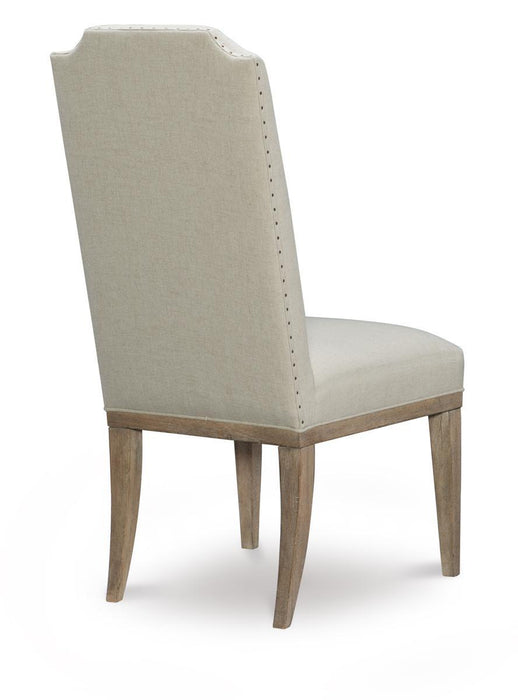Legacy Classic Furniture Monteverdi Upholstered Host Side Chair in Sun-Bleached Cypress (Set of 2)