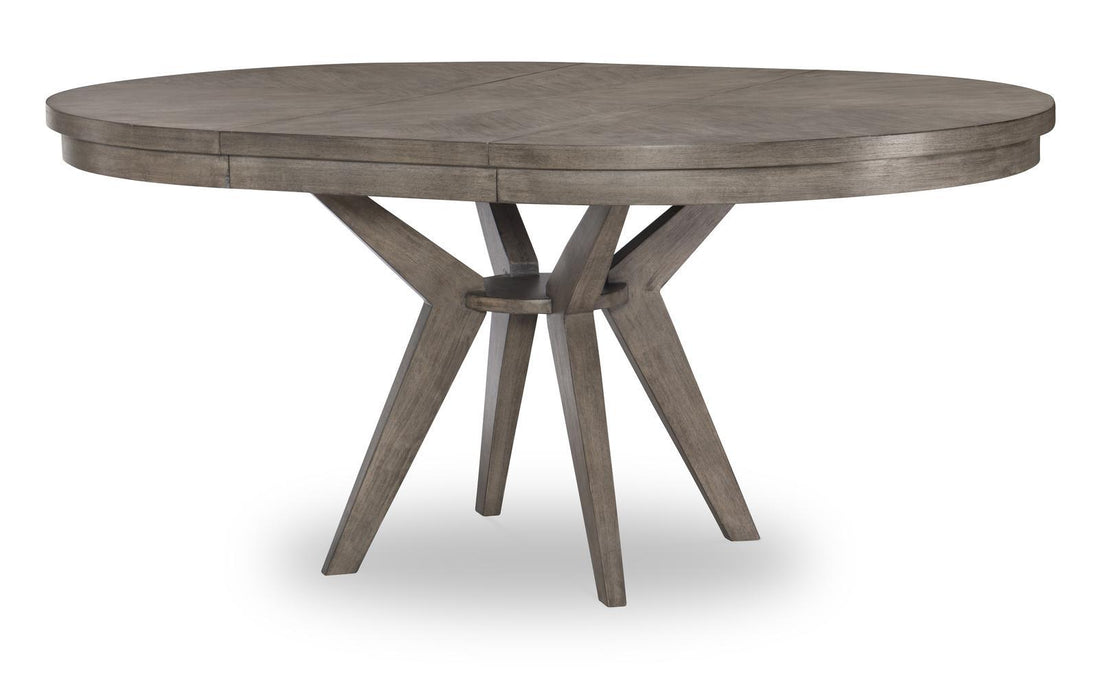 Legacy Classic Greystone Round to Oval Pedestal Table in Ash Brown
