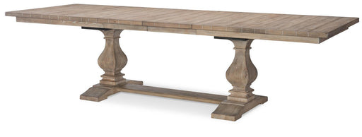 Legacy Classic Furniture Monteverdi Rectangular Trestle Table in Sun-Bleached Cypress image