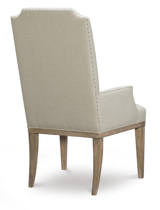 Legacy Classic Furniture Monteverdi Upholstered Host Arm Chair in Sun-Bleached Cypress (Set of 2) - Furniture House (VA)